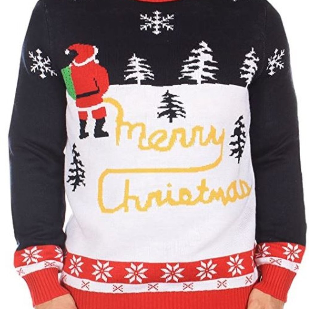 Tipsy Elves Ugly Christmas Holiday Santa Sweater Rare Style